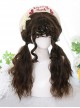 Classic Lolita Elegant Solid Color Slightly Curly Medium-Long Hair Bangs Wig