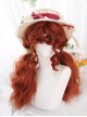 Classic Lolita Elegant Solid Color Slightly Curly Medium-Long Hair Bangs Wig