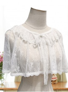 Solid Color Breathable And Comfortable Lace Jacquard Embroidery Classic Lolita Cardigan