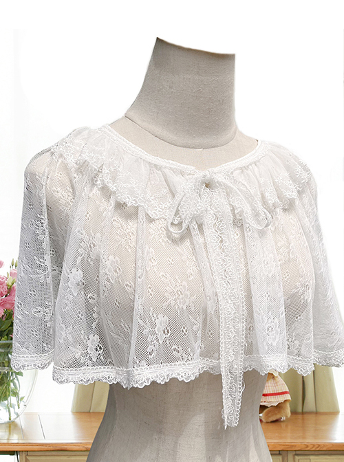 Solid Color Breathable And Comfortable Lace Jacquard Embroidery Classic Lolita Cardigan