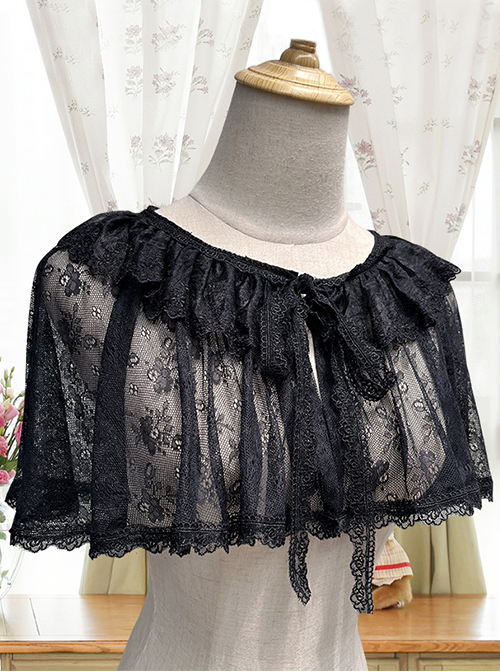 Solid Color Breathable And Comfortable Lace Jacquard Embroidery Classic Lolita Cardigan