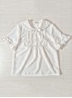 White Chiffon Doll Neckline Pleated Ruffle Detachable Long Sleeves Classic Lolita Shirt