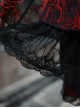 Hades Banquet Series Reddish Black Jacquard Design Lace Bow Knots Decoration Gothic Lolita Puffy Skirt