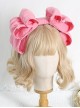 Japanese Style Cotton Sweet Twill Large Bow Decoration Classic Lolita KC Headband Headgear