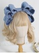 Japanese Style Cotton Sweet Twill Large Bow Decoration Classic Lolita KC Headband Headgear