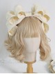 Japanese Style Cotton Sweet Twill Large Bow Decoration Classic Lolita KC Headband Headgear