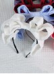 Japanese Style Cotton Sweet Twill Large Bow Decoration Classic Lolita KC Headband Headgear