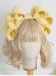 Japanese Style Cotton Sweet Twill Large Bow Decoration Classic Lolita KC Headband Headgear