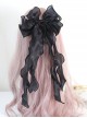 Japanese Style Mesh Classic Lolita Solid Color Flower Wedding Veil Bow Decoration Headdress