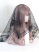 Japanese Style Mesh Classic Lolita Solid Color Flower Wedding Veil Bow Decoration Headdress