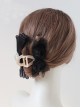 French Simplicity Tulle Roses Bow Knot Decoration Classic Lolita Hairpin Headwear