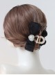 French Simplicity Tulle Roses Bow Knot Decoration Classic Lolita Hairpin Headwear