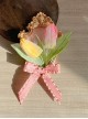 Tulip Three-Dimensional Bouquet Bow Knot Metal Border Decoration Classic Lolita Hairpin
