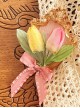 Tulip Three-Dimensional Bouquet Bow Knot Metal Border Decoration Classic Lolita Hairpin