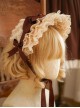 Classic Lolita BNT Layered Pleated Lace Design Brown Bow Knots Decoration Headband