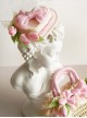 Heart-Shaped Three-Dimensional Design Tulip Flower Bow Knot Decoration Classic Lolita Hat