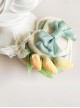 Heart-Shaped Three-Dimensional Design Tulip Flower Bow Knot Decoration Classic Lolita Hat