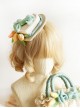 Heart-Shaped Three-Dimensional Design Tulip Flower Bow Knot Decoration Classic Lolita Hat