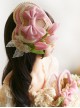 Heart-Shaped Three-Dimensional Design Tulip Flower Bow Knot Decoration Classic Lolita Hat