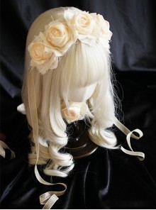 Hallucination Rose Series Gothic Personality Three-Dimensional Pleated Rose Decoration Headband