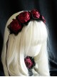 Hallucination Rose Series Gothic Personality Three-Dimensional Pleated Rose Decoration Headband