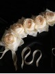 Hallucination Rose Series Gothic Personality Three-Dimensional Pleated Rose Decoration Headband