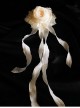 Hallucination Rose Series Gothic Personality Three-Dimensional Pleated Rose Decoration Long Cotton Thread Side Clip