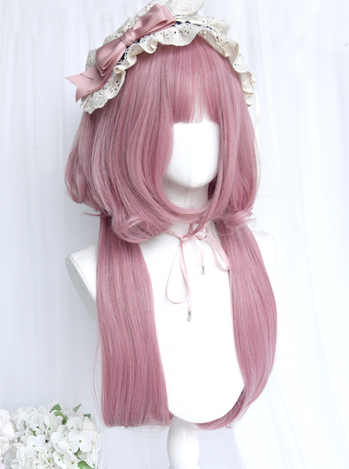 Pink Cute Sweet Cool Style Different Lengths Slightly Curled Classic Lolita Long Straight Wig