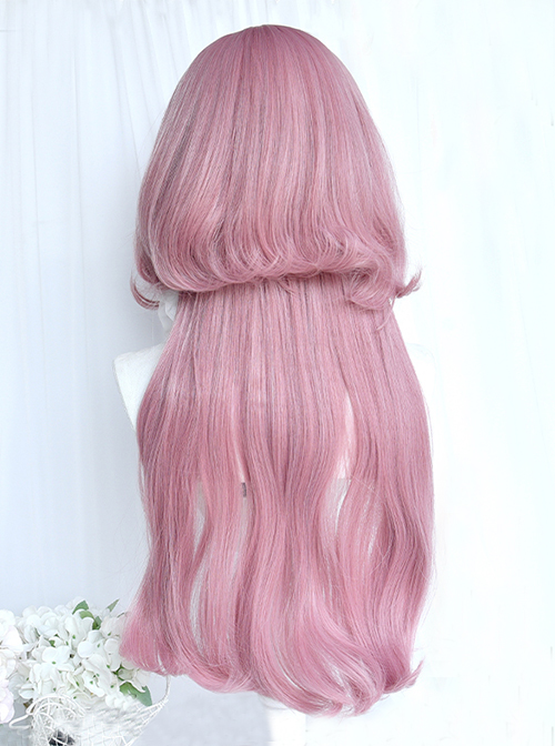 Pink Cute Sweet Cool Style Different Lengths Slightly Curled Classic Lolita Long Straight Wig