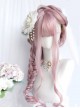 Sweet Pink Simple Big Waves Air Bangs Classic Lolita Long Hair Wigs