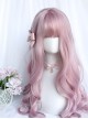 Sweet Pink Simple Big Waves Air Bangs Classic Lolita Long Hair Wigs
