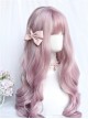 Sweet Pink Simple Big Waves Air Bangs Classic Lolita Long Hair Wigs