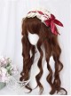 Thin Spiral Curls Cute Daily Red-Brown Air Bangs Classic Lolita Long Curly Hair