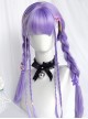Personalized Photoelectric Purple Air Bangs Cute Classic Lolita Long Straight Hair Wigs