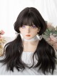 Everyday Simplicity Wavy Curl Sweet Lady Air Bangs Classic Lolita Long Curly Hair Wigs