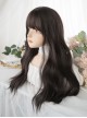 Everyday Simplicity Wavy Curl Sweet Lady Air Bangs Classic Lolita Long Curly Hair Wigs