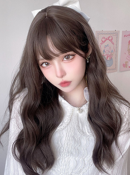 Everyday Simplicity Wavy Curl Sweet Lady Air Bangs Classic Lolita Long ...