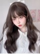 Everyday Simplicity Wavy Curl Sweet Lady Air Bangs Classic Lolita Long Curly Hair Wigs