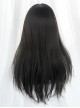 Personalized Beige Color Matching Black Simplicity Wavy Curl Sweet Lady Air Bangs Classic Lolita Long Curly Hair Wigs