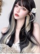 Personalized Beige Color Matching Black Simplicity Wavy Curl Sweet Lady Air Bangs Classic Lolita Long Curly Hair Wigs