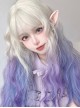 Personalized Fashion Purple Gradient With Beige Cute Curly Classic Lolita Wigs