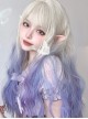 Personalized Fashion Purple Gradient With Beige Cute Curly Classic Lolita Wigs