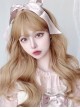 Elegant Golden Sweet Medium-Length Big Waves Curl Nature Bangs Classic Lolita Wigs