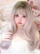 Sweet And Cute Taro Milk Brown Natural Curl Air Bangs Classic Lolita Fashion Long Curly Hair