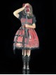 Midnight Magic Series Gothic Style Graphic Print Decoration Personalized Pendant Cloth Strip Lolita Slip Dress