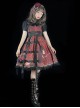 Midnight Magic Series Gothic Style Graphic Print Decoration Personalized Pendant Cloth Strip Lolita Slip Dress