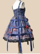 Midnight Magic Series Gothic Style Graphic Print Decoration Personalized Pendant Cloth Strip Lolita Slip Dress