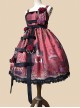 Midnight Magic Series Gothic Style Graphic Print Decoration Personalized Pendant Cloth Strip Lolita Slip Dress