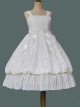 Sasha Bud Series Stretch Chiffon Fabric Bud Shape Folds Hem Design Solid Jacquard Trim Classic Lolita Slip Dress