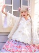 Warm Rabbit Series Pure White Plush Cute Rabbit Doll Decoration Classic Lolita Wide Sleeve Wool Coat